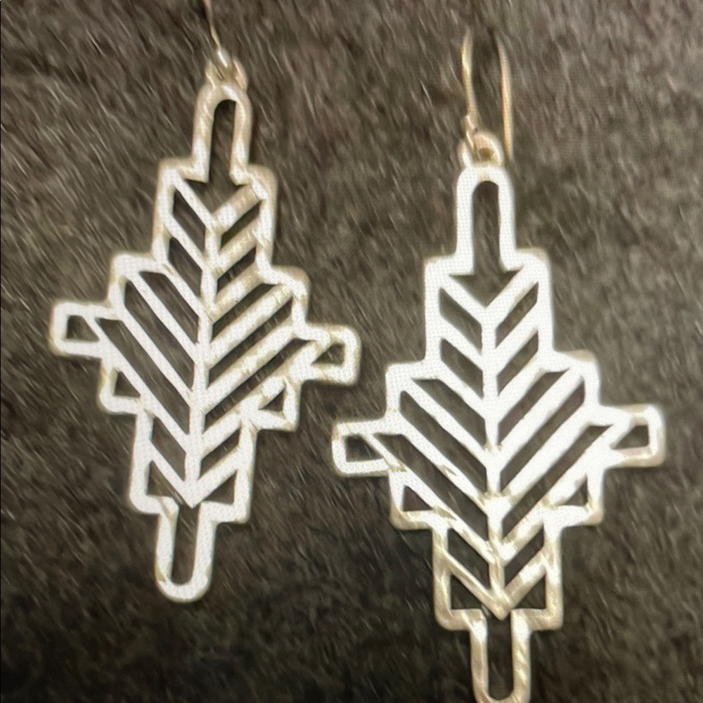 Elegant Silver Geometric Earrings